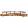 vidaXL Outdoor Sofa Set 6 Piece Natural Solid Acacia Wood
