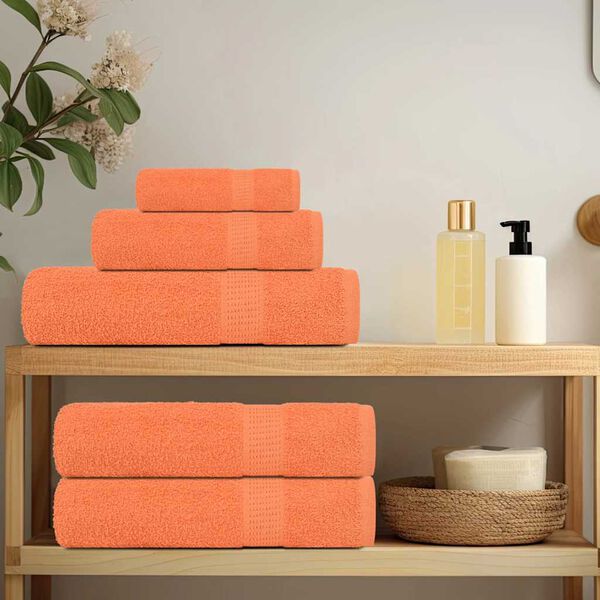 vidaXL Hand Towels 2 pcs Orange 50x100 cm 360 gsm 100% Cotton