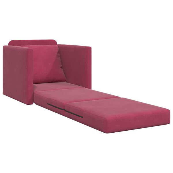 vidaXL Sofa Bed Wine Red 74 x 77 x 81 cm Velvet