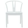 vidaXL Dining Chair 2 pcs White and White Solid Rubber Wood