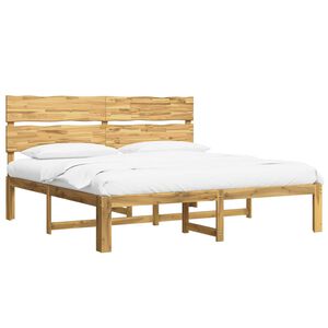 vidaXL Double Bed Frame with Headboard ROSTOCK White 180 x 200 cm
