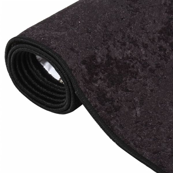 vidaXL Rug Washable Anthracite 120x170 cm Anti Slip