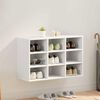 vidaXL Shoe Cabinet with Shelf White 77.5 x 30 x 51 cm Engineered Wood