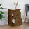 vidaXL Bedside Cabinet Honey Brown 40x35x61.5 cm Solid Wood Pine
