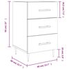 vidaXL Bedside Cabinet Grey Sonoma 40x40x66 cm Engineered Wood