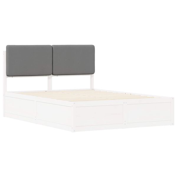 vidaXL Bed Frame with Upholstered Headboard Taupe 180 x 200 cm