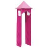 vidaXL Curtains for Loft Bed with Tunnel and Tower Pink