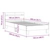vidaXL Bed Frame without Mattress with Headboard Sonoma Oak 100x200 cm