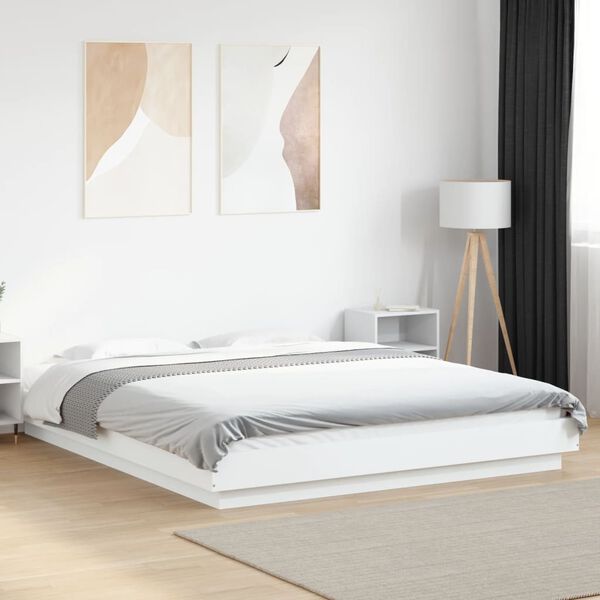 vidaXL Bed Frame without Mattress White 160x200 cm