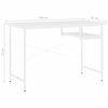 vidaXL Computer Desk White 105x55x72 cm MDF and Metal