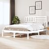 vidaXL Bed Frame without Mattress White 150x200 cm King Size Solid Wood Pine