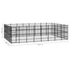 vidaXL Outdoor Dog Kennel Steel 36.86 m&sup2;