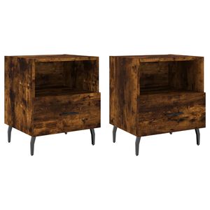 vidaXL Bedside Cabinets 2 pcs Smoked Oak 40x35x47.5 cm Engineered Wood