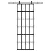 vidaXL Sliding Door with Hardware Set 76x205 cm ESG Glass&Aluminium