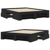 vidaXL Bed Frame without Mattress Black 150x200 cm King Size Engineered Wood