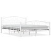 vidaXL Bed Frame White Metal 140x200 cm