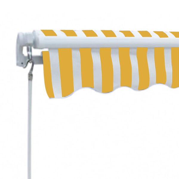 vidaXL Folding Awning 300 cm Yellow & White