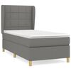 vidaXL Box Spring Bed with Mattress Dark Grey 80x200 cm Fabric