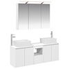 vidaXL Bathroom Cabinet Set 4 pcs White Engineered Wood