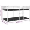 vidaXL Bunk Bed without Mattress Black 100x200 cm Steel