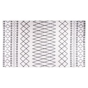 vidaXL Rug Washable 190x300 cm Black and White Anti Slip