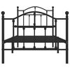 vidaXL Metal Bed Frame without Mattress with Footboard Black 90x200cm
