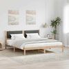 vidaXL Bed Frame with Headboard Dark Grey 200 x 200 cm Solid Pine Wood