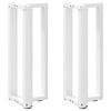 vidaXL Console Table Legs T-Shaped&nbsp;2 pcs White 25x28x(72-73) cm Steel