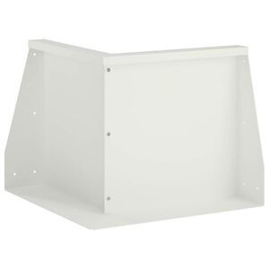 vidaXL Retaining Wall 50 x 50 x 50 cm Steel White