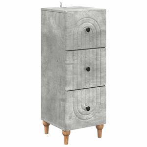 vidaXL Drawer Cabinet Concrete Grey 33 x 34.5 x 90 cm Engineered Wood