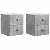 vidaXL Wall-Mounted Bedside Cabinet 2 pcs Concrete Grey
