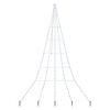 vidaXL LED Christmas Tree with Ground Spikes Cool White 306 cm Metal