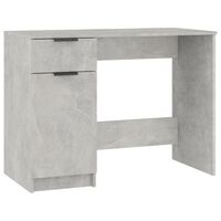 vidaXL Desk Concrete Grey 100x50x75 cm Engineered Wood