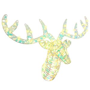 vidaXL Reindeer Pull Sleigh 140 LEDs Warm white 68 x 36.5 x62.5 cm PET