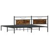 vidaXL Bed Frame without Mattress Smoked Oak 193x201 cm Engineered Wood