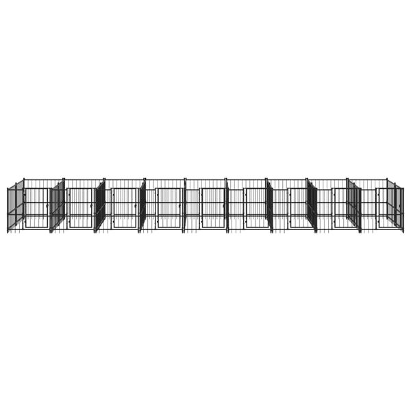 vidaXL Outdoor Dog Kennel Steel 16.89 m&sup2;