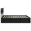 vidaXL Bed Frame with Mattress Black 200 x 200 cm Solid Pine Wood
