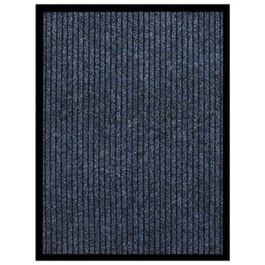 vidaXL Doormat Striped Blue 60x80 cm