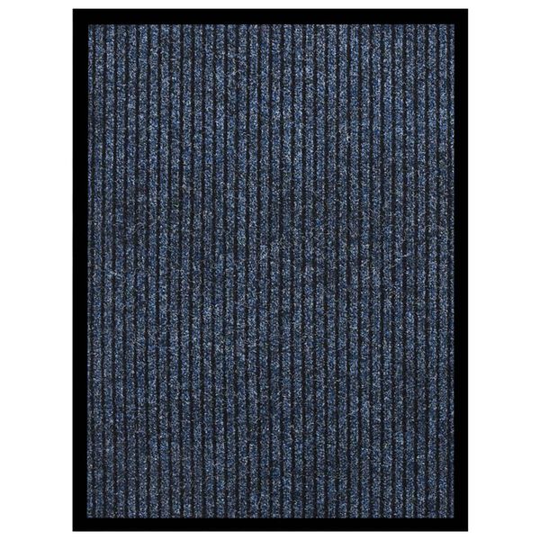 vidaXL Doormat Striped Blue 60x80 cm