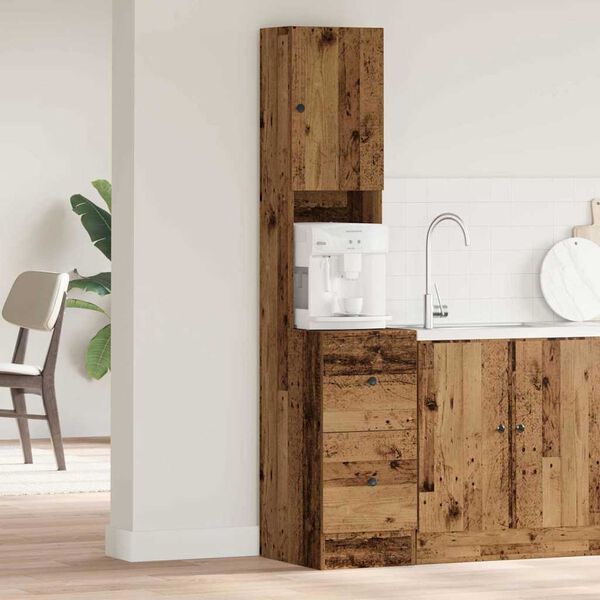 vidaXL Kitchen Sideboard with Drawer Old Wood 32 x 50 x 180 cm