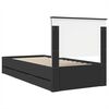 vidaXL Bed Frame with Drawer Black 90 x 190 cm Engineer Wood