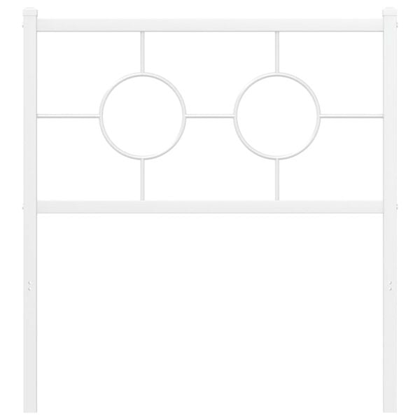 vidaXL Metal Replace Headboard White 75 cm
