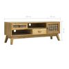 vidaXL TV Cabinet Carving Brown 120x30x42 cm Wood