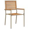 vidaXL Garden Stacking Chairs 2 pcs Brown and Beige