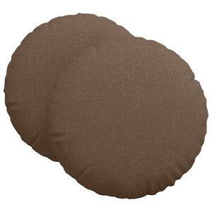 vidaXL Seat Cushions 2 pcs Brown &Oslash;80 x 29 cm Fabric