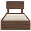 vidaXL Storage Bed with Drawer Brown Oak 90 x 190 cm Engineered Wood