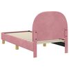 vidaXL Toddler Bed Frame with Headboard Pink 70 x 140 cm Velvet