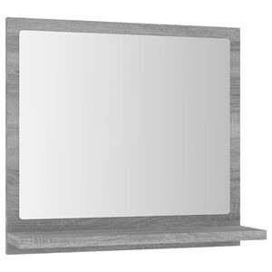vidaXL Bathroom Mirror Grey Sonoma 40x10,5x37 cm Engineered Wood