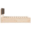 vidaXL Bed Frame with Upholstered Headboard Taupe 135 x 190 cm