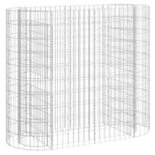 vidaXL Gabion Raised Bed Galvanised Iron 120x50x100 cm
